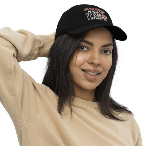 34 Reasons To Vote For Trump Dad Hat