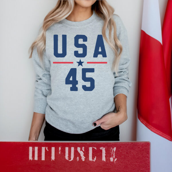 Show Your Patriotism with the USA 45 Trump Unisex Sweatshirt