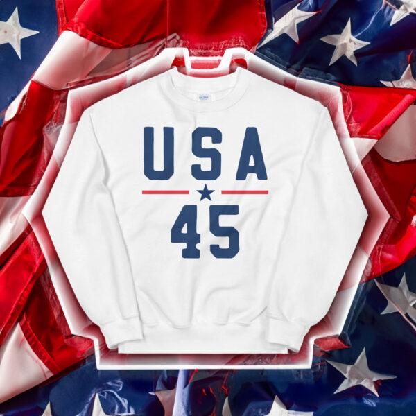 Show Your Patriotism with the USA 45 Trump Unisex Sweatshirt - Image 2