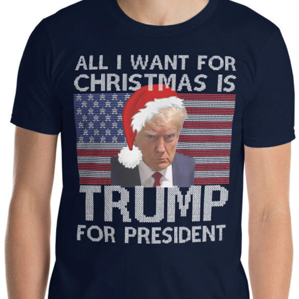 Show Your Christmas Spirit with the "All I Want For Christmas Is Trump For President" Shirt