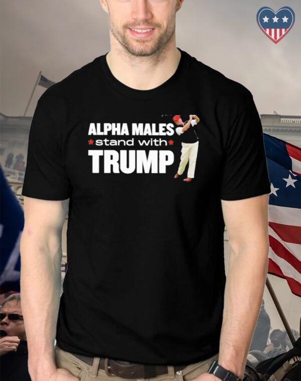 Show Your Support: Alpha Males Stand with Trump T-Shirt - Image 2