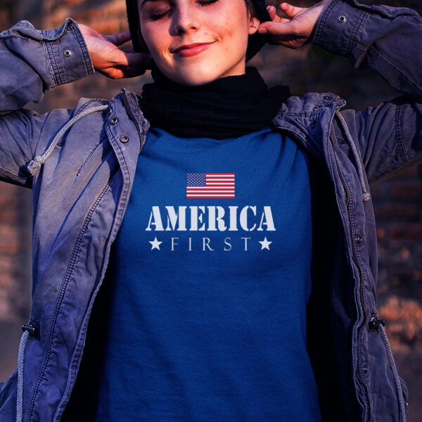 America First: Celebrate Independence Day with Trump 2024 T-Shirt - Image 2