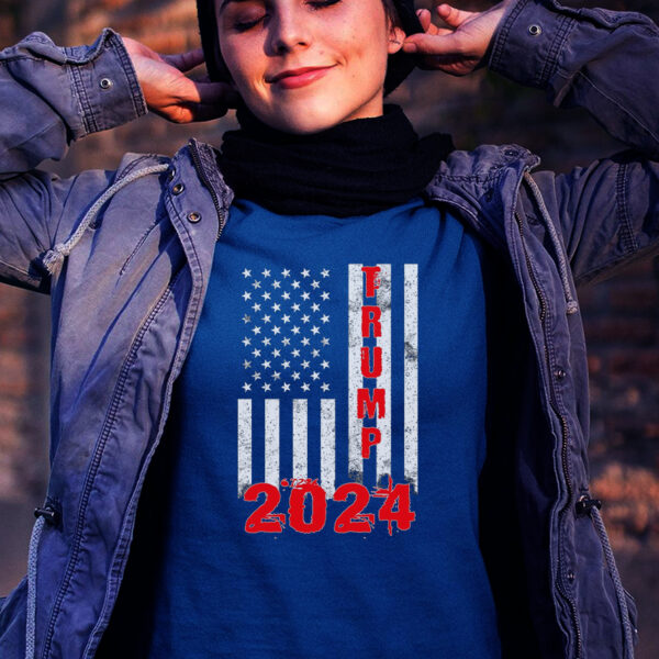 Show Your Patriotism: Trump 2024 American Flag T-Shirt