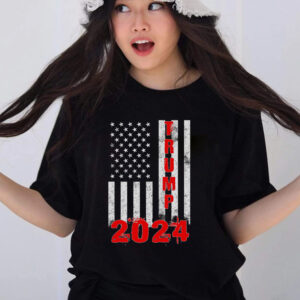 American Flag Design Trump 2024 T Shirts