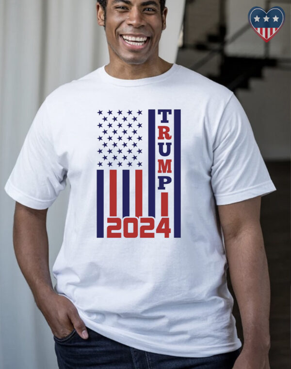Show Your Patriotism: Trump 2024 American Flag T-Shirt