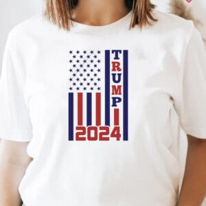 American Flag Inspired Trump 2024 T Shirts