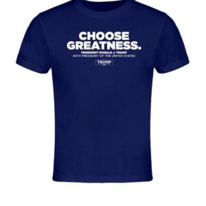 Choose Greatness Cotton T Shirt navy