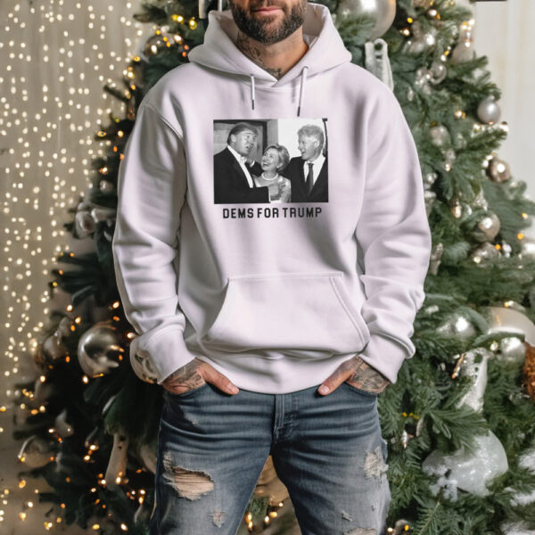 Show Your Support: Dems for Trump Hooded Sweatshirt for Trump 2024 - Image 2