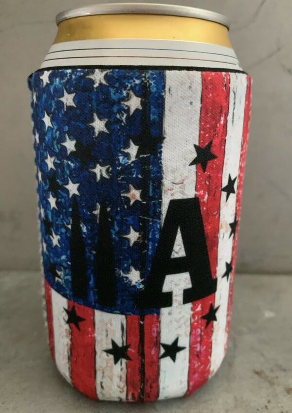 Patriotic Pride: Distressed American Flag Drink Cooler