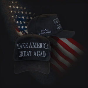 Donald J Trump Never Surrender Black MAGA Hat