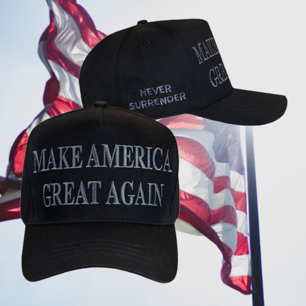 Never Surrender: Black MAGA Hat for True Patriots - Image 3