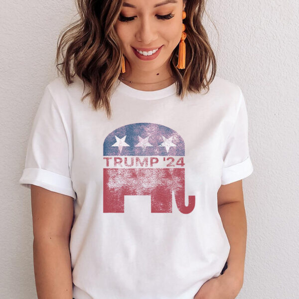 Vintage Republican T-Shirt: Support Trump 2024 for President - Image 2