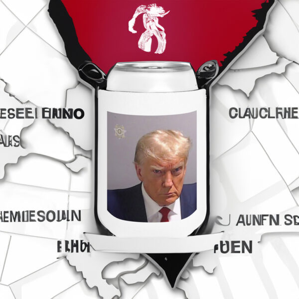 Donald Trump Fulton County Georgia Mugshot Can Cooler Sleeve Cozie