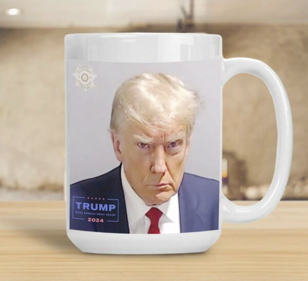 Limited Edition Donald Trump Mug Shot Mug: Own a Piece of History with the TRUMP 2024 Logo - Image 2