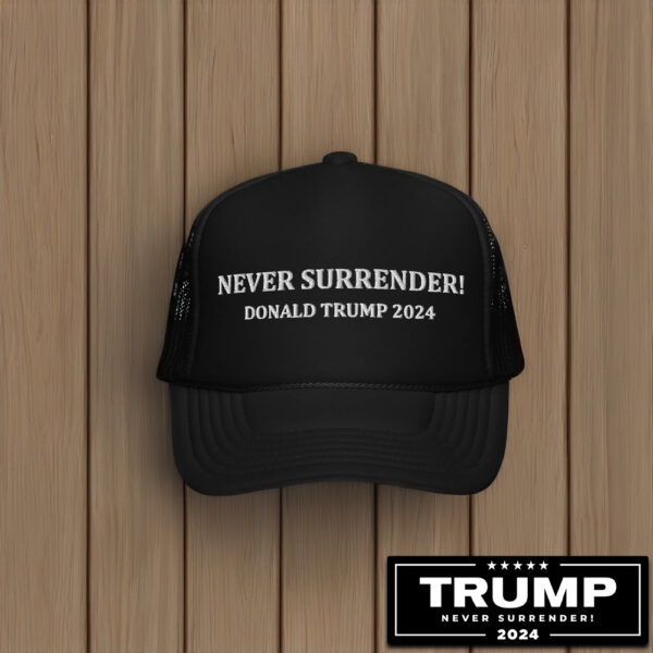 Donald Trump Mugshot Arrest Photo Tweet Never Surrender Ceramic trucker hats