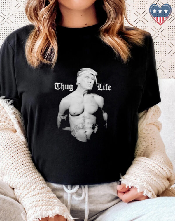 Donald Trump Thug Life 45 Life: The Ultimate Patriotic Cotton Shirt - Image 2