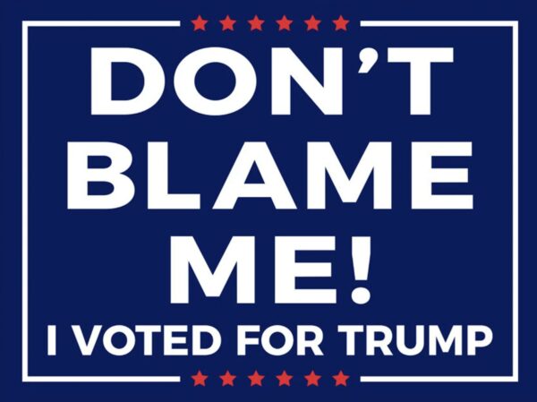 Don't Blame Me I Voted for Trump 2024 Yard Sign: Show Your Support for the 45th President - Image 2