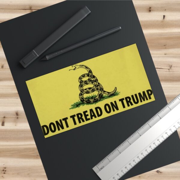 Don't Tread on Trump: Show Your Patriotism with Our Gadsden Bumper Sticker - Image 2