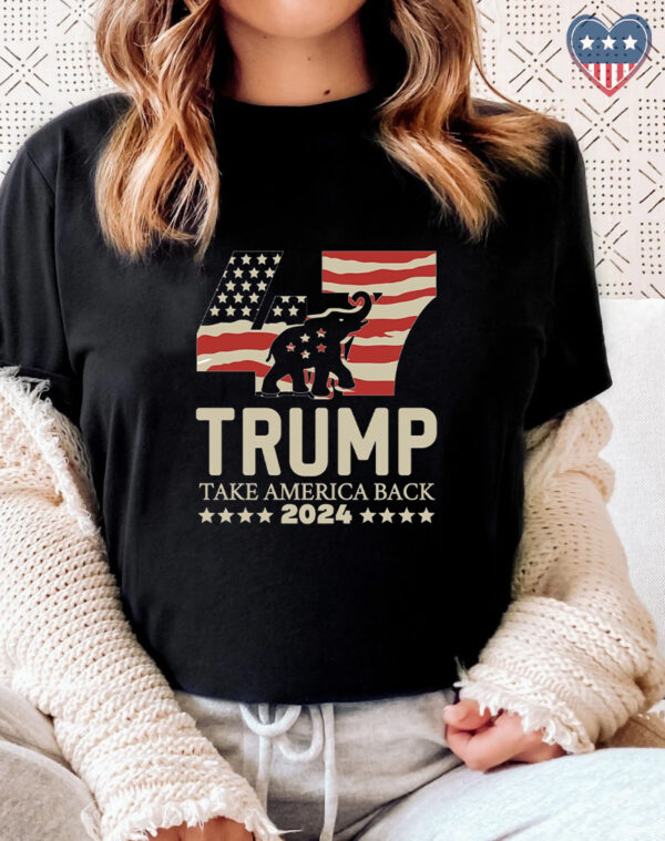 Elephant Trump Keep America Great 2024 Patriotic Shirt - Image 2