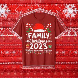 Family Christmas 2023 Matching Squad Santa Elf Funny Xmas T Shirts