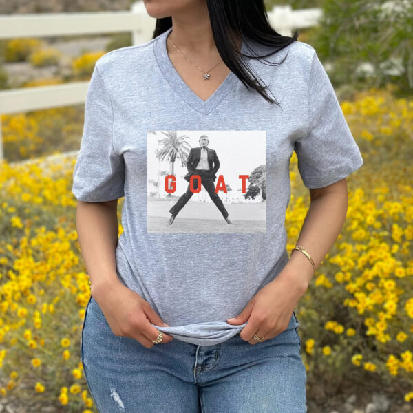 GOAT V-Neck: Show Your Support for Trump 2024 - Image 2