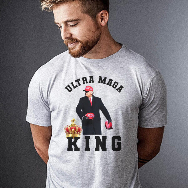 Ultra MAGA King: Anti-Biden Trump 2024 USA Patriotic T-Shirt