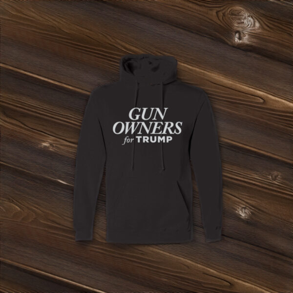 Show Your Support: Gun Owners for Trump Black Hooded Pullover - Image 2