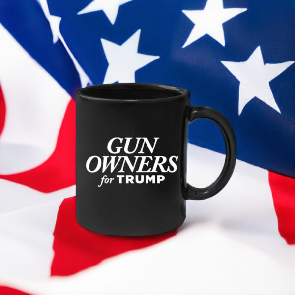 Show Your Support: Gun Owners for Trump Black Coffee Mug