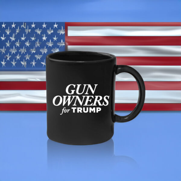 Show Your Support: Gun Owners for Trump Black Coffee Mug - Image 2