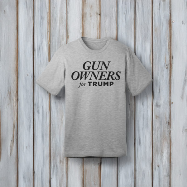 Show Your Support: Gun Owners for Trump Dark Ash T-Shirt - Image 2