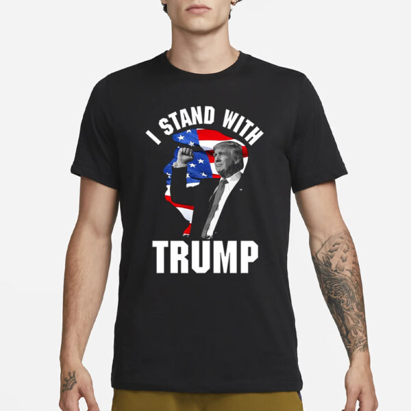 Show Your Support: I Stand With Trump Silhouette T-Shirt