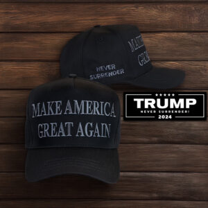 I love you Trump Never Surrender Black MAGA Hat