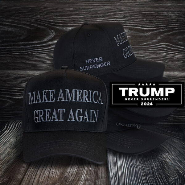 I love you Trump Never Surrender Black MAGA Hats