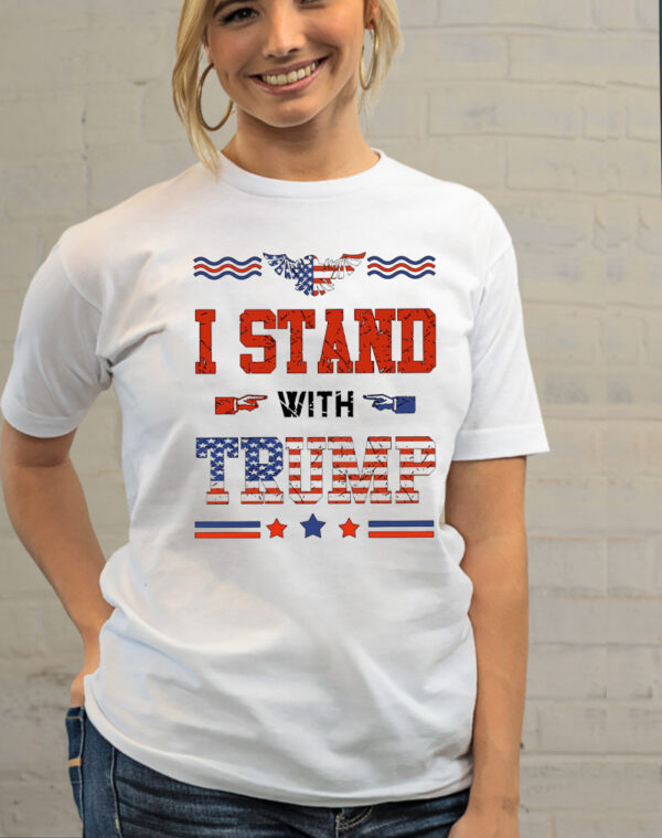 Show Your Support: I Stand with Trump 2024 T-Shirt - Image 2