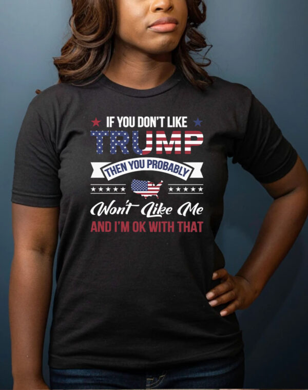 Express Your Political Views with Our "If You Don't Like Trump, You Probably Won't Like Me" T-Shirt - Image 2