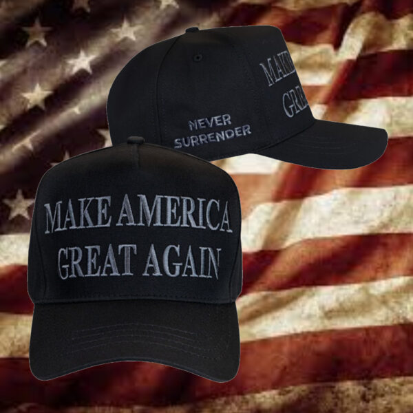 Defend Against Injustice: Stand Tall with the NEVER SURRENDER BLACK MAGA Hat