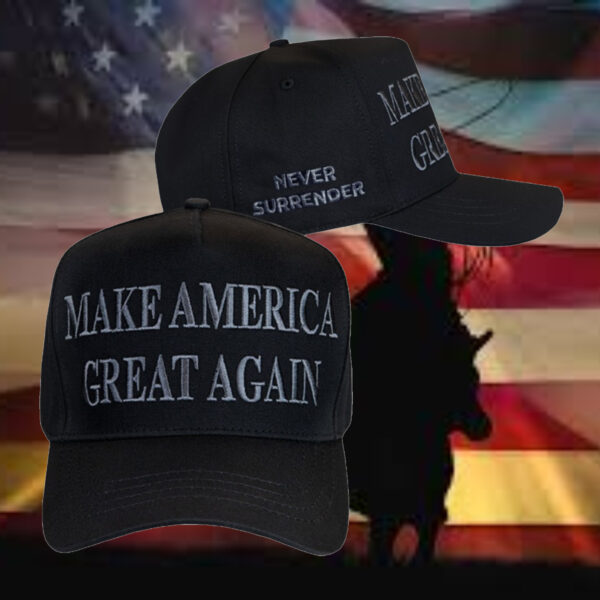 Defend Against Injustice: Stand Tall with the NEVER SURRENDER BLACK MAGA Hat - Image 3