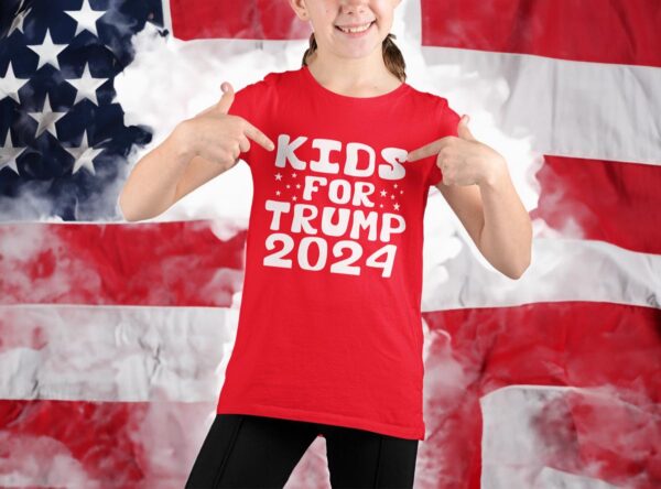 Kids for Trump 2024: Show Your Support with Our Patriotic T-Shirt - Image 3