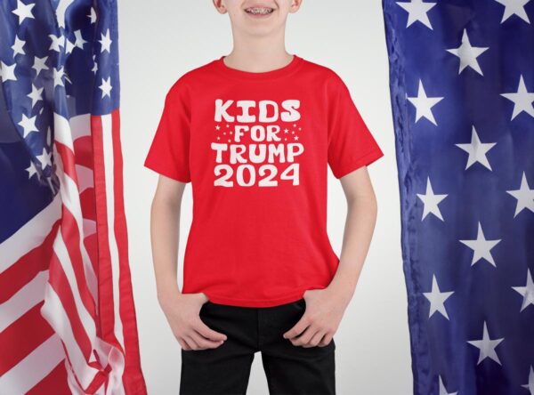 Kids for Trump 2024: Show Your Support with Our Patriotic T-Shirt - Image 2