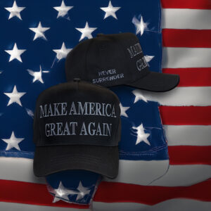 MAGA Never Surrender Black Dad Hats