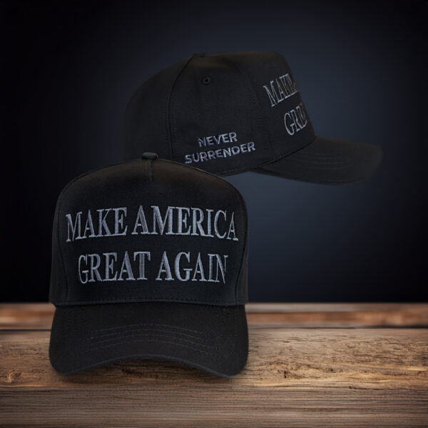 MAGA Never Surrender Black MAGA Hat