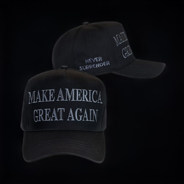 MAGA Never Surrender Black MAGA Hats