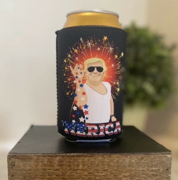 Patriotic Wedding Favors: Keep Drinks Cold with MAGA, USA, Trump 2024, 'Merica Beverage Coolers - Image 2