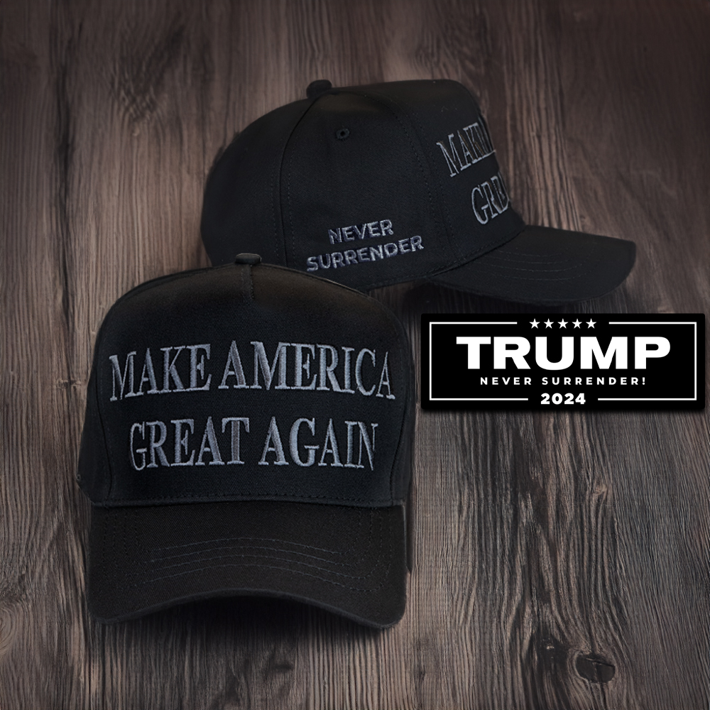 MAGA is on the march Trump Never Surrender Black MAGA Hats