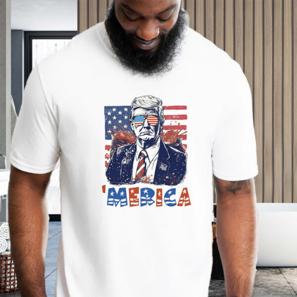 Celebrate Independence Day with the MERICA Trump 4th of July Shirt - Image 2