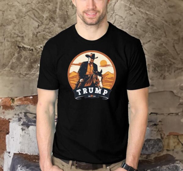 Make America Cowboy Again: Trump Western 2024 T-Shirt - Image 2