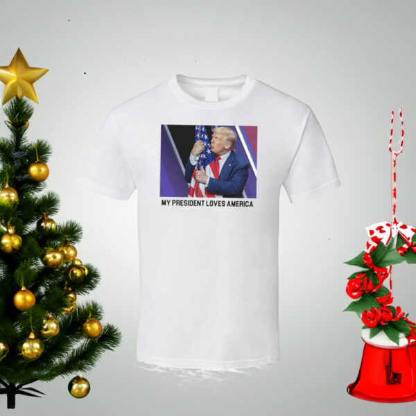 Show Your Patriotism: Trump 2024 My President Love America T-Shirt - Image 2