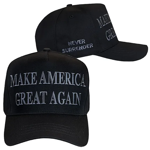 NEVER SURRENDER BLACK MAGA hat to stand against this injustice! 2 NEVER SURRENDER BLACK MAGA hat