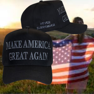 Never Surrender Black MAGA Dad Hat 1 1