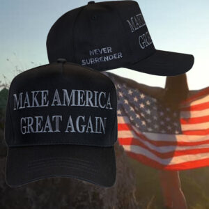 Never Surrender Black MAGA Dad Hat1 1